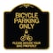 Signmission Bicycle Parking Please Secure Your Bike Properly W/ Cycle & Lock Alum Sign, 18" x 18", BG-1818-24317 A-DES-BG-1818-24317 - alternate 1